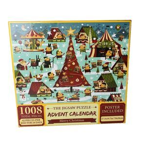 Advent Calendar Christmas Jigsaw Puzzle 1008 Pieces, Poster Included- NEW SEALED